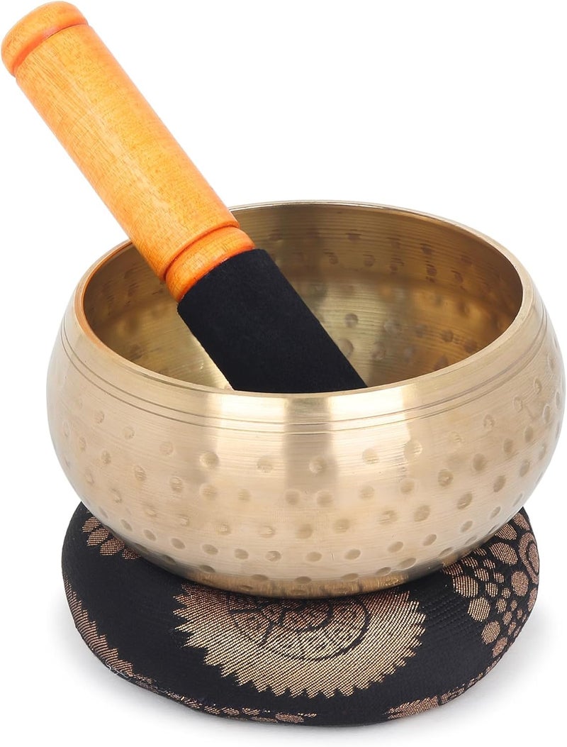 Zap Impex Beautiful New Hand Hammered Brass Singing Bowl Tibetan Meditation Yoga Singing Bowls 4.5 Inch - Image 1